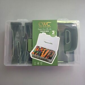 Cook With Color MVP Snack Box 3 Compartment On-The-Go‎ Food Container Green